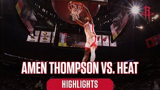 Amen Thompson 18 Points Highlights Vs. Miami Heat L Houston Rockets