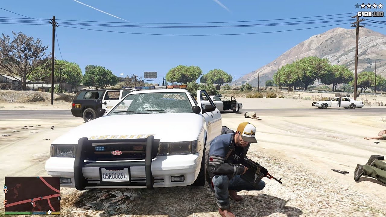 GTA 5 - Trevor's Stoner Cement Works Shootout + Five Star Chase Escape ...