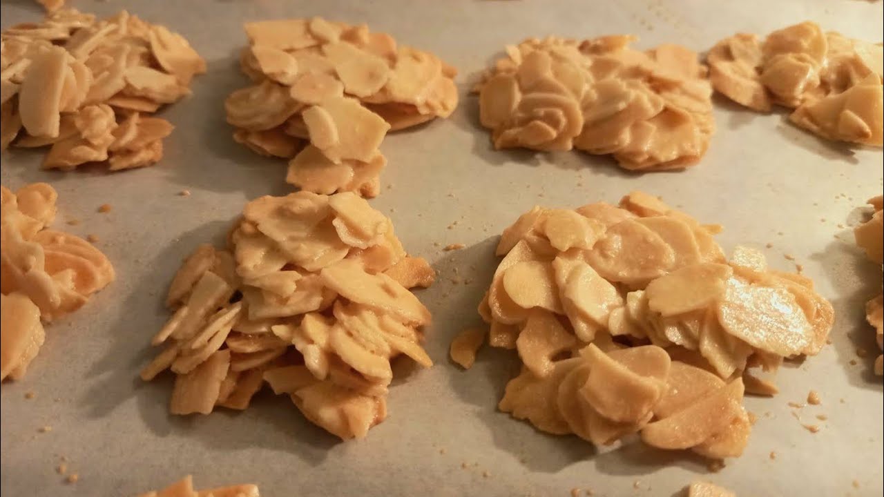 คุกกี้อัลมอนด์ ไร้แป้ง ไร้เนย กรอบ หอม มัน อร่อยมากก ทำง่าย วัตถุดิบน้อย Sliced Almond Cookies.