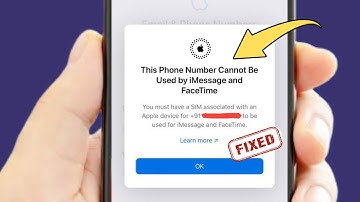 How to Fix This Phone Number Cannot be Used by iMessage and Facetime / iPhone / iOS 18