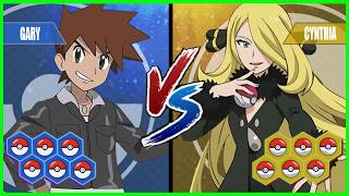 Pokémon Battle Pedia: Gary Vs Cynthia