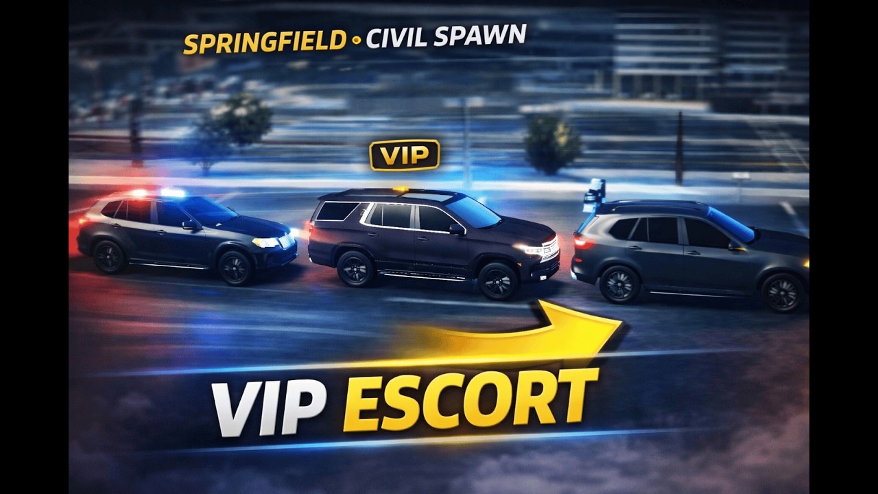 ESCORTING A VIP TO CIVIL SPAWN! 🚔#erlc #roblox