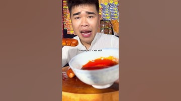 Ăn xúc xích chiên + mở hành + tương ớt + samyang x2 + Mayonnaise #shorts