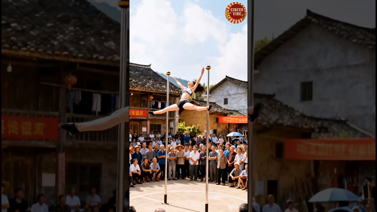 Mind blowing jumping stunt circus act played 