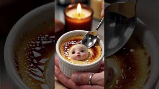 Living Crème Brûlée – Adorable Hyper-Realistic Dessert Character