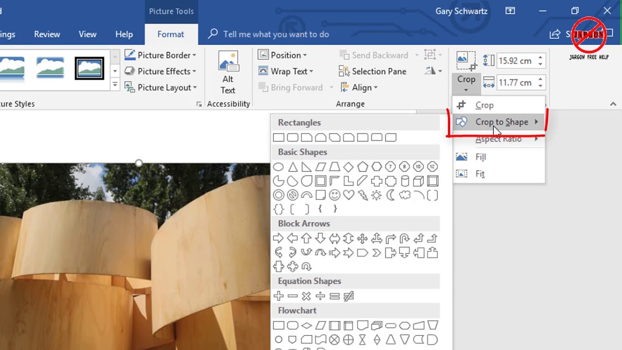 How To Crop Pictures In Word Youtube