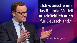 Streit um Ruanda-Modell und FDP-Papiere: Jens Spahn (CDU) und Konstantin Kuhle (FDP) | maischberger