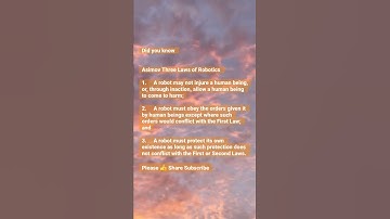 Three laws of Robotics