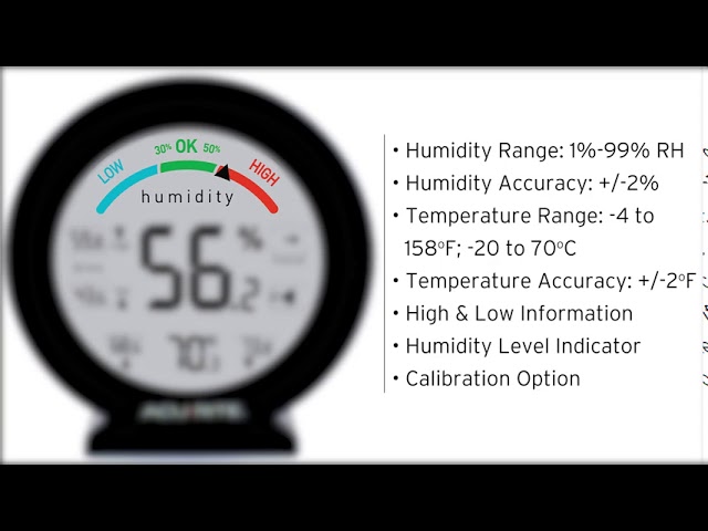 SMARTRO SC42 Professional Digital Hygrometer Indoor Thermometer Room  Humidity Gauge & Pro Accuracy Calibration