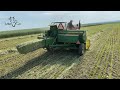 Робота преспідбирача ( тюкопреса) JOHN DEERE 330 та Минитрактора Shifeng SF 354. Заготівля сіна.