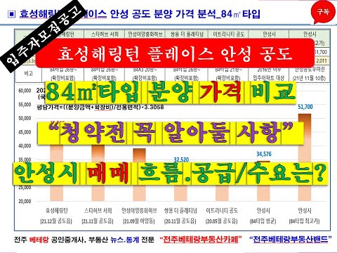 효성해링턴 플레이스 안성 공도 분양가격비교 및 청약전 꼭 알아둘 사항