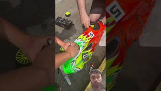 Fueling and tire change! Nitro on-road RC car racing! #motorsport #racing #race #rccar