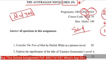 MEG 19 Solved Assignment 2023-24 | MEG 19 Solved Assignment 2023-24 pdf | MEG 19 IGNOU Assignment