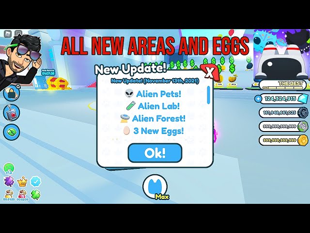 BIG Games on X: Cute little alien pets have arrived to Pet Simulator X!  Check out the 18 new pets, 3 eggs, 2 areas, Giant Alien Chest, & more! 🛸  Play