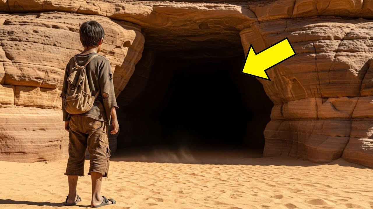 Copilul orfan s-a refugiat într-un tunel din stâncă — dar nu bănuia ce va găsi înăuntru