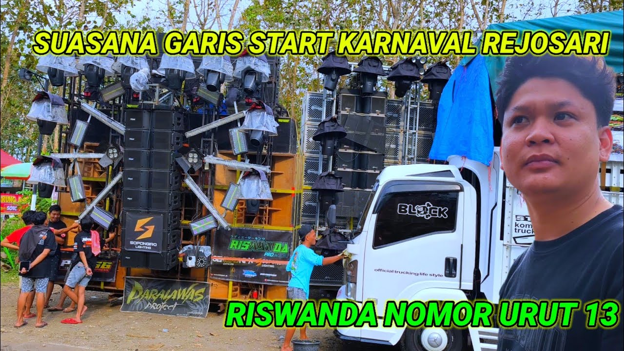 Suasana sebelum start karnaval Rejosari bantur,dika minimax pantau riswanda 