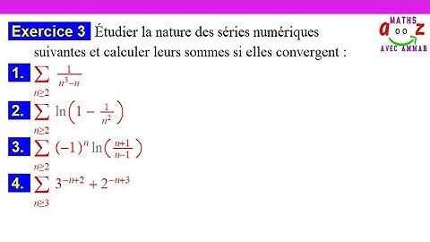 Exercice corrigé. Nature et somme d