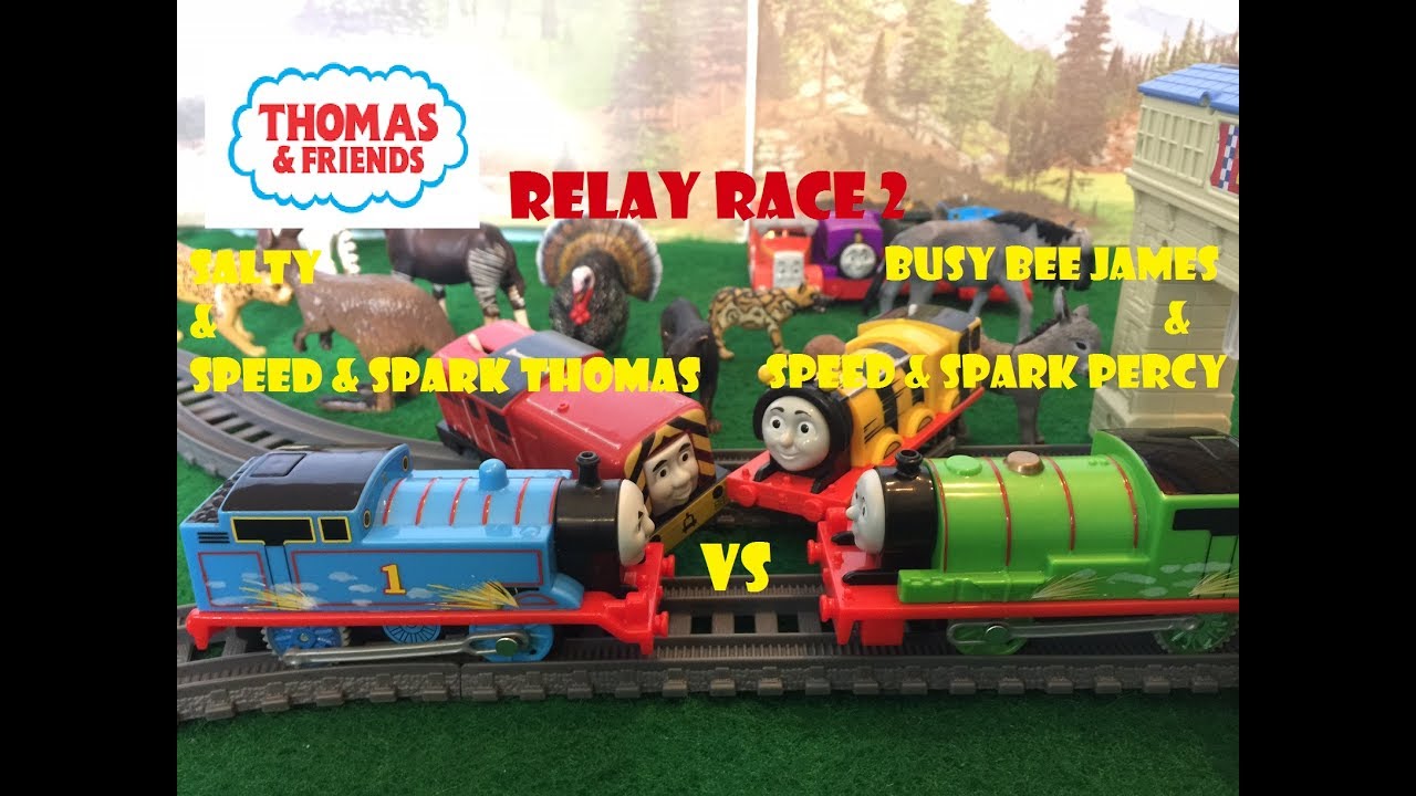 Relay Race 2 - Speed and Spark Thomas & Salty vs. Speed and Spark Percy & Busy Bee James