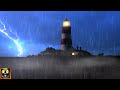 Loud Ocean Thunderstorm | Rain, Thunder, Lightning and Wave Sounds for Sleeping, Studying, Relaxing