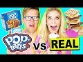 Poptarts Vs Real Food Challenge  (Giant Smoothie) Real Food Vs Gummy Food