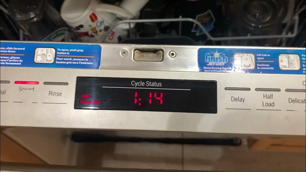 BOSCH dishwasher Rinse Aid hack / substitute SHORTEN wash time YouTube