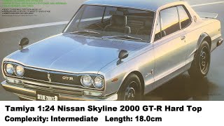 自動車 Tamiya Nissan Skyline 2000 GT-R 1/24 Amazon.com: Tamiya Nissan Skyline 2000 GT-R 1/24 Scale Model Kit