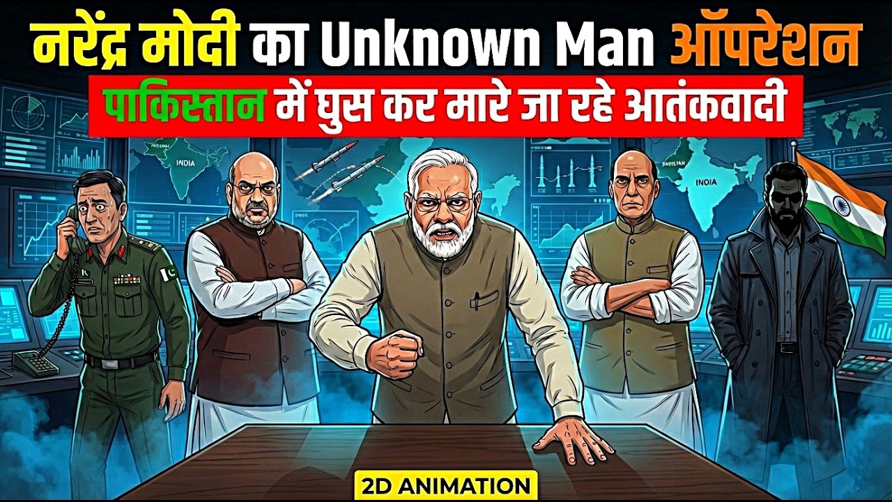 Pakistan Me Ghus Kar Mare Ja Rahe Aatankwadi | Narendra Modi Unknown Mastermind 2D Animation