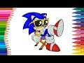 Dibujar y Colorea Sonic Boom - Dibujos Para Niños - Learn Colors