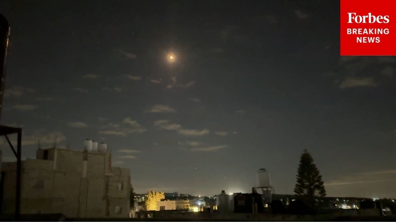 Missiles Fly Over Ramallah Toward Israel Amid Ongoing Exchange Of Attacks In Middle East