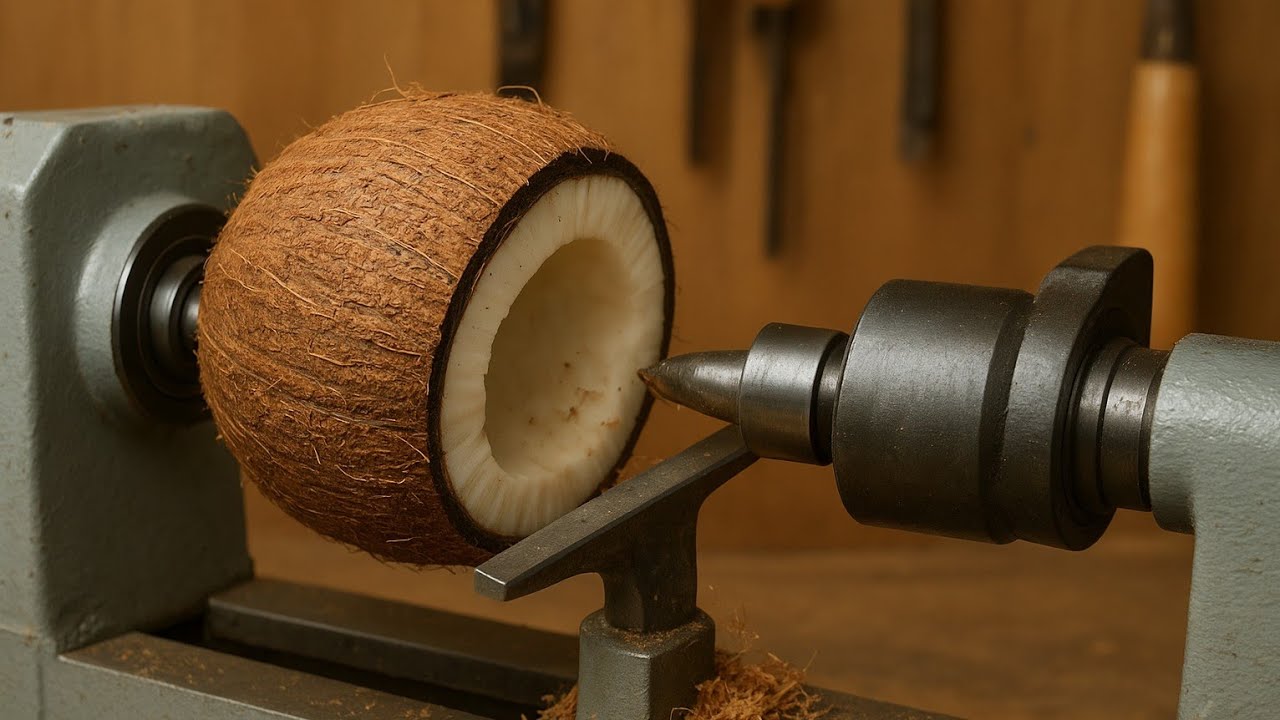 “Coconut Woodturning – Handmade Wooden Spoon”
