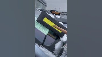 Satisfying Scraping snow off windows. Introducing the Porter Plow 😂 #asmr #satisfying