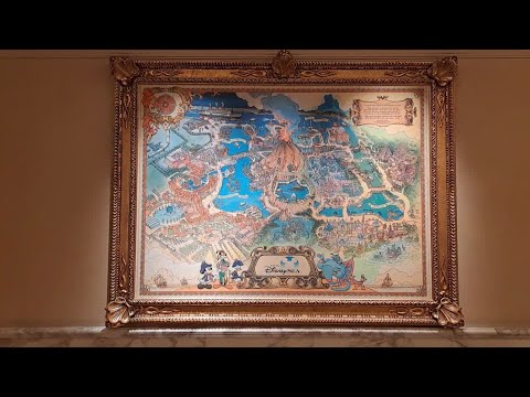 【ミラコスタ】地図の秘密 沢山のキャラクターが隠れてるよ😍