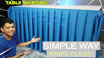 KNIFE PLEATS DESIGN TABLE SKIRTING #TUTORIAL #tableskirting