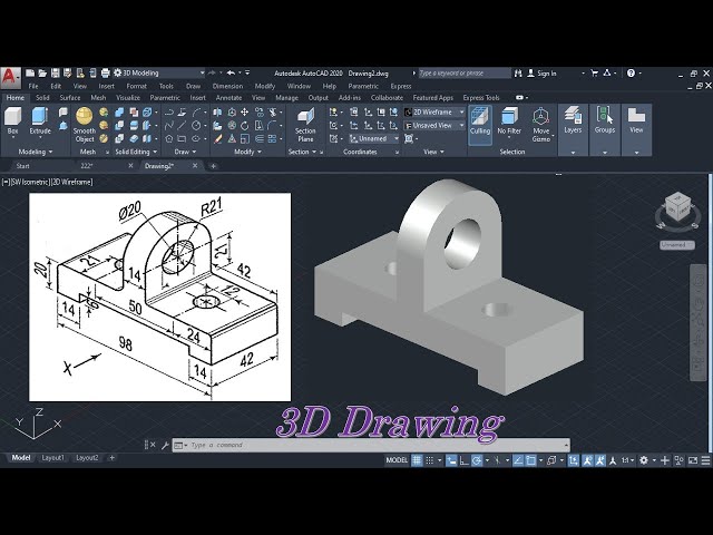 Learncad Platform - AutoCAD 3D practice Exercise 56| AutoCAD 3D Modelling  using AutoCAD 56| AutoCAD 3D Mechanical engineering practice Exercise 56 👇  https://youtu.be/Frgfjd7nGrM Visit our YouTube channel and subscribe for  more tutorial