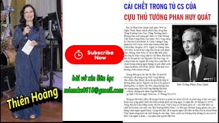 Cái Chết Trong Tù Của Cựu Thủ Tướng Phan Huy Quát Nguyễn Tú Diễn Đọc Thiên Hoàng