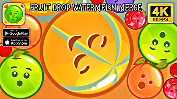 Fruit Drop Watermelon Merge || Android - iOS 4K 60fps Gameplay