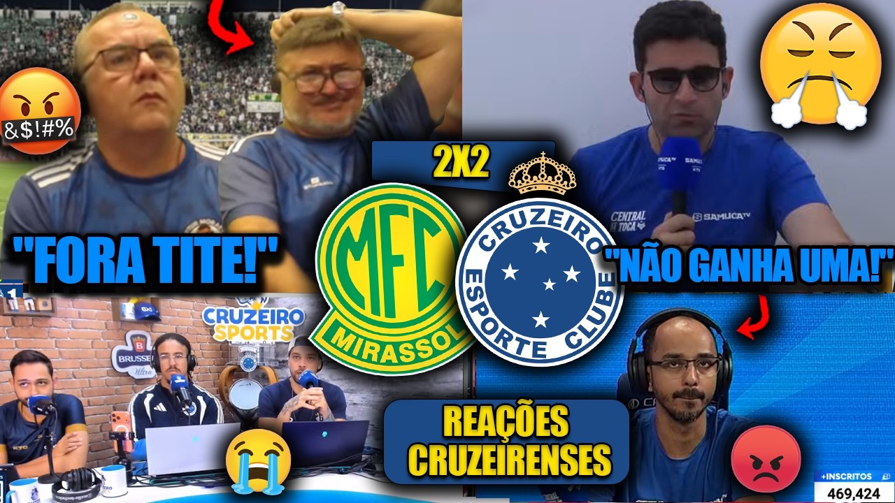 REAÇÕES dos CRUZEIRENSES - MIRASSOL 2x2 CRUZEIRO - BRASILEIRÃO 2026 - REACT VAMOS RIR!