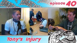 Tony Hawk Recounts his Bad Fall at the Ramp; Straight from the Hospital to the Podcast!