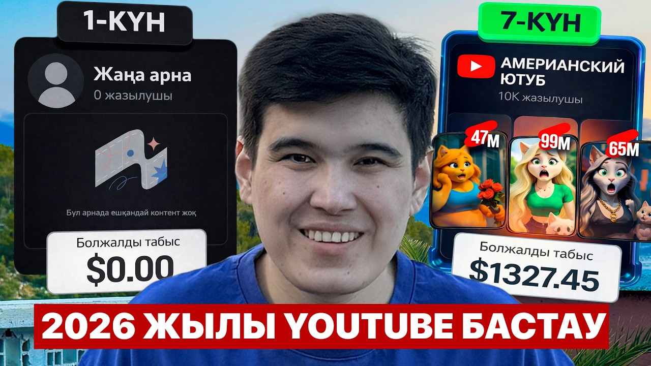 2026 жылы YouTube-ты дұрыс бастаудың нақты жолы (7 күнде нәтиже). Ютуб арқылы ақша табу