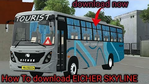 How To Download EICHER SKYLINE MOD Bus for bussid full review in hindi