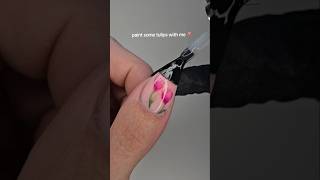 paint some tulips with me 🌷#nails #gels #nailart #taylorswift #nailinspo #pinknails #floralnailart