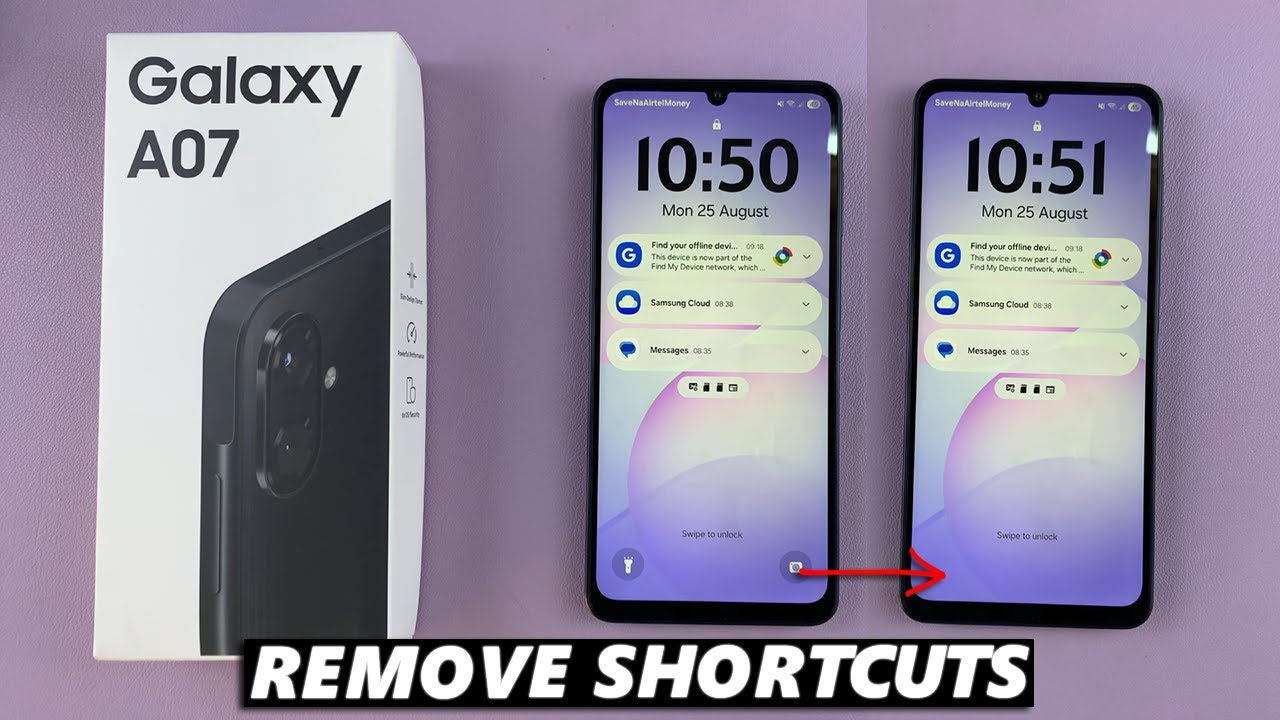 Samsung Galaxy A07: How To Remove Lock Screen Shortcuts
