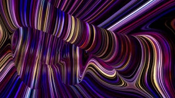 Colorful Neon Rainbow Stripes in Cinema4D