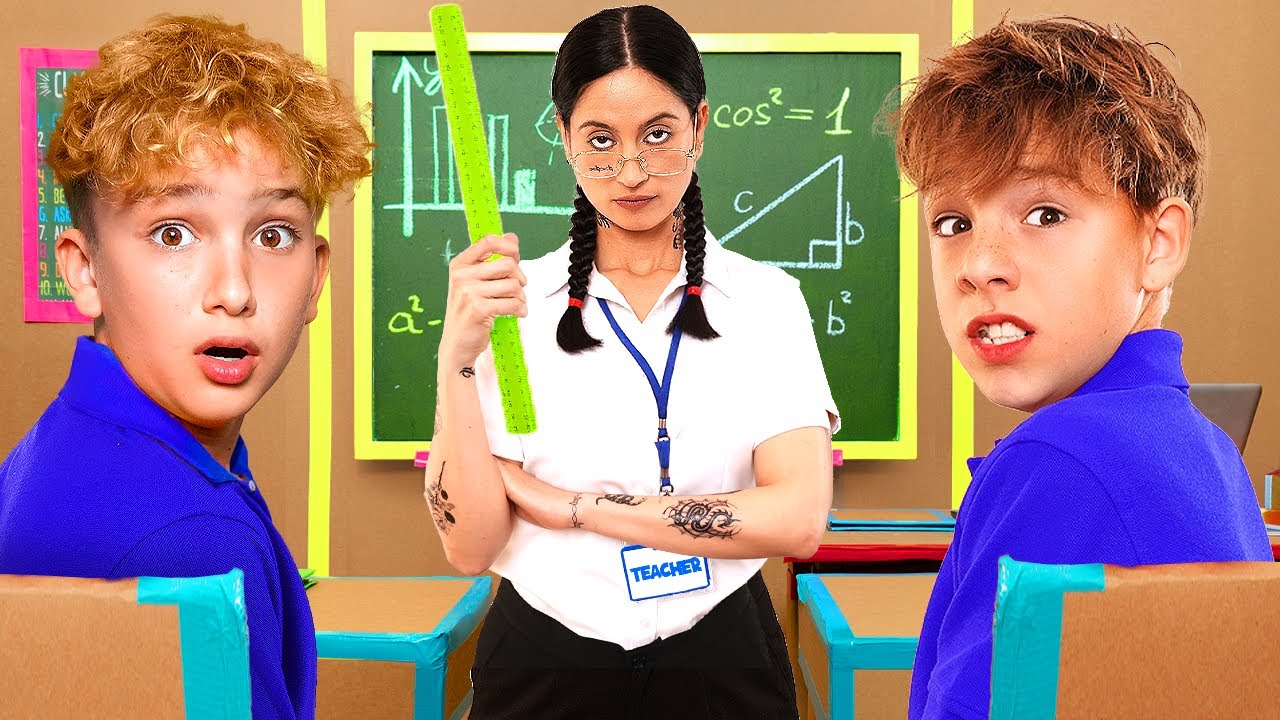 Влад выживает после встречи с самой строгой учительницей в Картонной школе