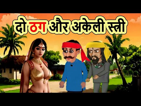 दो ठग और अकेली स्त्री | cartoon story | moral story | hindi kahani | bedtime story  | mann k voice