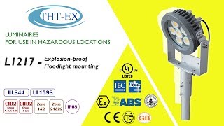 UL844 Explosion proof Floodlight Mounting-L1217, 360° Illumination!