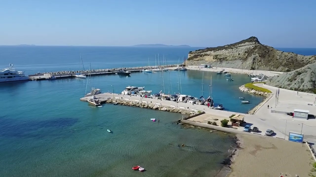 Ereikoussa harbour with Romios