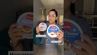 Diff. Btwn Mascarpone & Cream cheese 🤤 #shorts #mascarpone #creamcheese #difference #trending