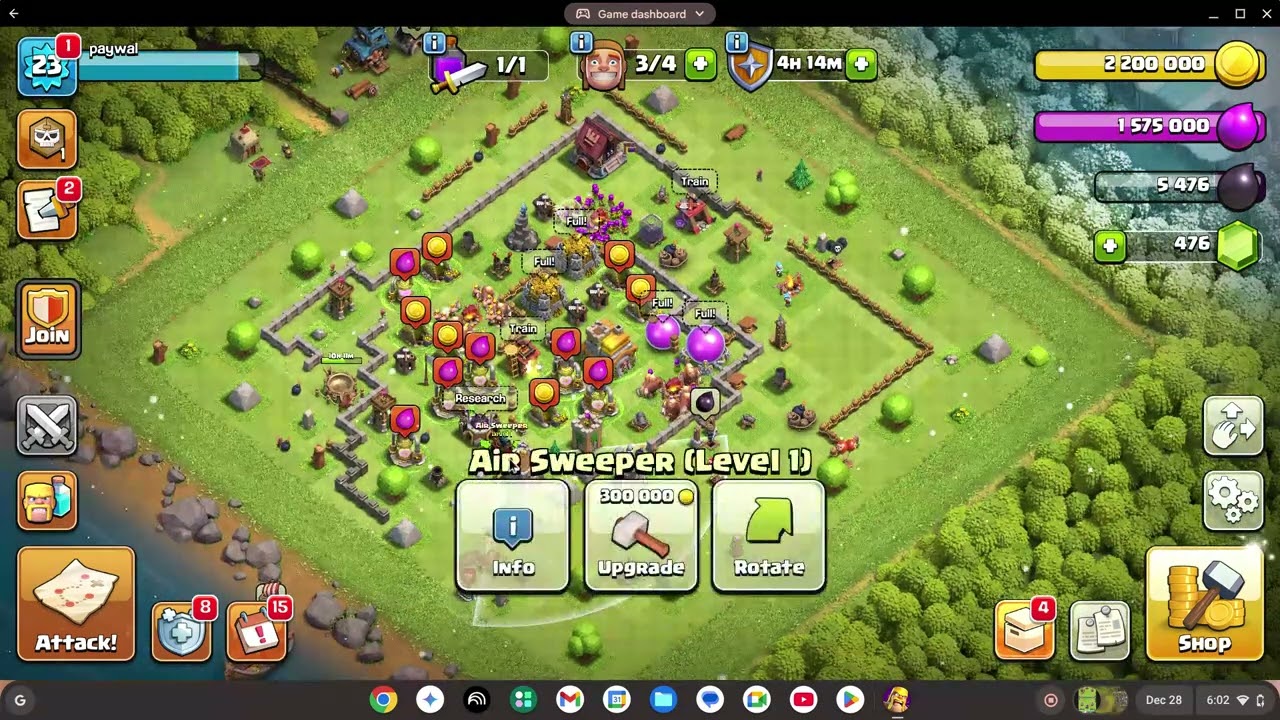 clash of clans in the morning