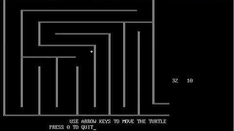 Maze game in turbo c++ without graphics